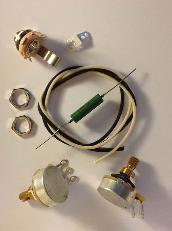 Wiring Harness Kit For P Bass CTS 450G Knurled Pots .047uf Soviet PIO Capacitor image 1