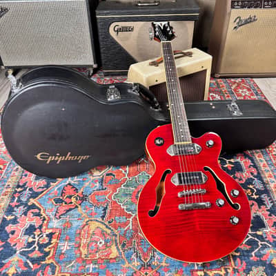 Epiphone Wildkat Studio Flame Top Semi Hollow P90s 2015 w/OHSC image 2