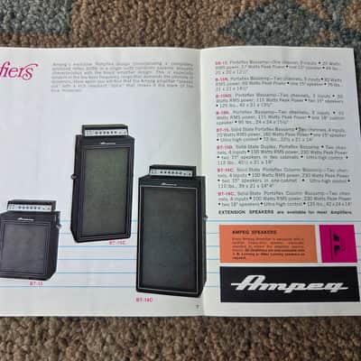 Vintage 1968 Ampeg Amplifiers and Musical Instruments Catalog! Rare, Original Case Candy, Paperwork! image 6