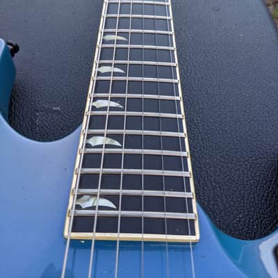1987 Kramer Mach II Stagemaster Standard Flip Flop Blue W/OHSC Great Condition Overall image 15