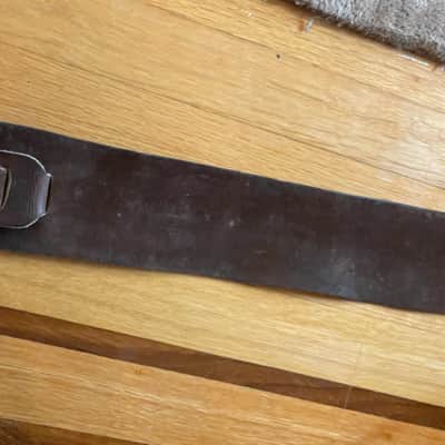vintage USA 1970's guitar strap 3.5" leather for guitar bass archtop les paul rock hippie strap image 9