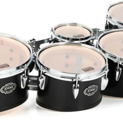 Tama MT60234 Fieldstar Marching Tenor Drums Standard Depth Quintet - 6/10/12/13/14-inch - Satin Black imagen 2