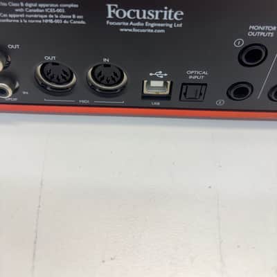 Focusrite Scarlett 18i8 2nd Gen USB Audio Interface 2016 - 2018 - Red / Black image 8