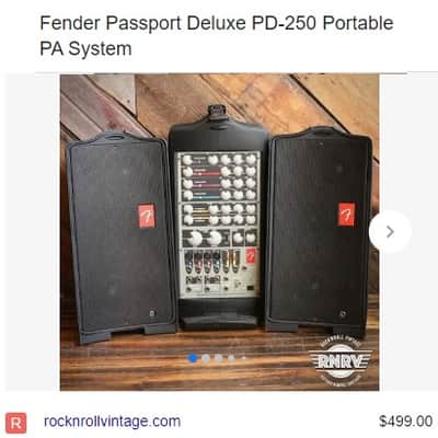 Fender Passport PD-250 PA system Black image 7