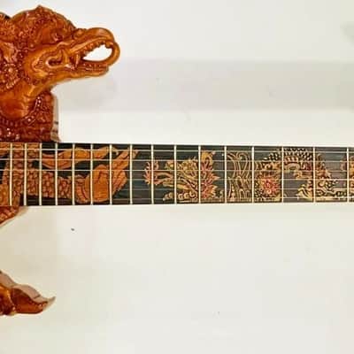 Electric Guitar Handmade by Blueberry Garuda Vishnu Balinese Motif with Seymour Duncan Pickups image 6
