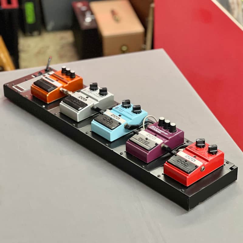 DOD FX-105 Powered DOD FX-100 pedalboard complete with Five DOD FX pedals 1980's - Black image 1
