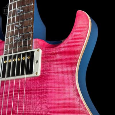 PRS TSG Exclusive Wood Library DGT 10 Top Bonnie Pink w/Frost Blue Metallic Back w/case 0427906 image 8