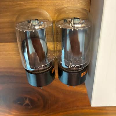 NOS date code and tight current matched pair 1969 RCA 6L6GC black plate tubes image 2