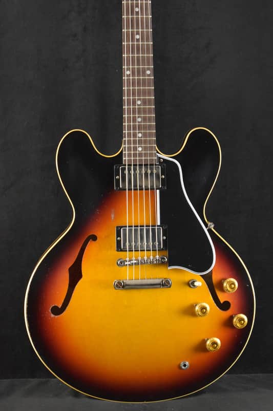 Gibson Murphy Lab 1958 ES-335 Reissue Tri-Burst Light Aged image 1
