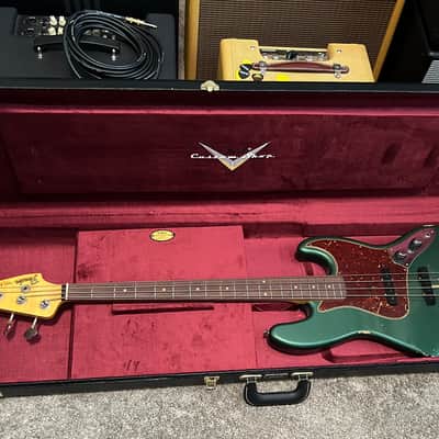 Fender 1962 Jazz Bass Relic - Aged Sherwood Green Metallic 2024 - Aged Sherwood Green Metallic image 8