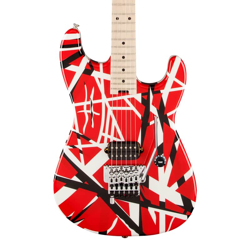 EVH Striped Series Red with Black Stripes image 1