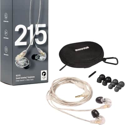 Shure SE215 PRO Wired Earbuds, Professional Sound Isolating Earphones with Clear Sound, Deep Bass, Secure in-Ear Fit, Carrying Case, Clear image 1