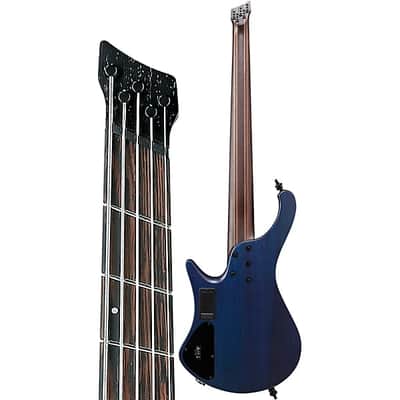 Ibanez 5-String Multi-Scale Ergonomic Headless Bass Pacific FRESH FROM NAM 2025 - Blue Burst Flat image 4