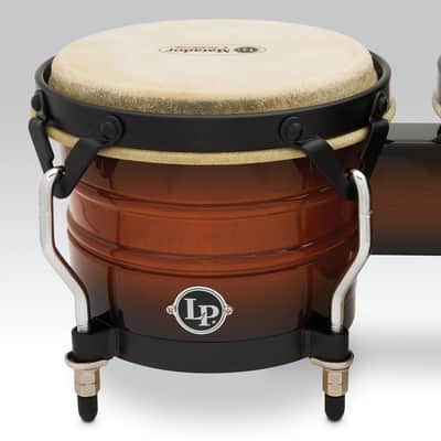 Latin Percussion LP Matador Traditional 7-1/4"-8-5/8" Bongos - Oak Vintage Sunburst with Black Hardware (M301-VSB) image 3