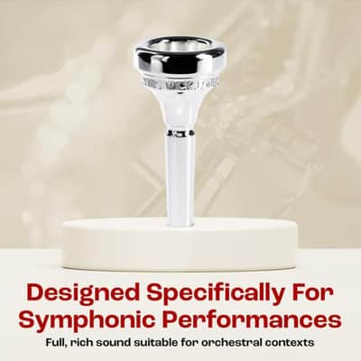 Denis Wick Classic Euphonium Mouthpiece Silver Plated, 5880E-4AY - Large Backbore for Balanced Airflow & Tone - Small Shank Fitting Euphonium Accessories for Easy Articulation - 26 x 6.72 x 7.38mm image 7