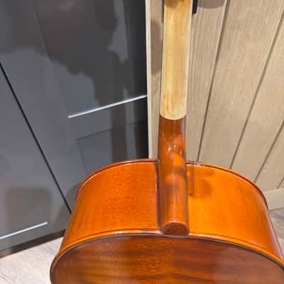 Hidersine Vivente 3/4 Cello - Amber / Antique Varnish with bow and case image 6