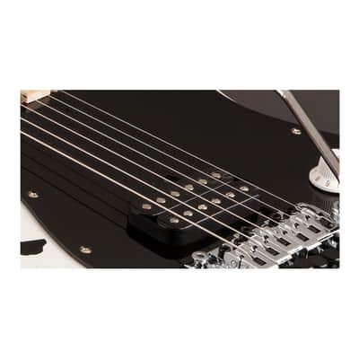 EVH Striped Series High-Powered and High Performance 6-String Electric Guitar (Right-Handed, White with Black Stripes) image 7