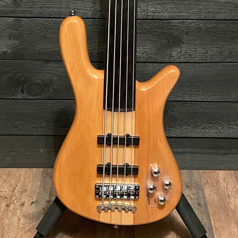 Warwick RockBass Streamer NT I 5 String Fretless Electric Bass Guitar Natural Transparent High Polish image 1