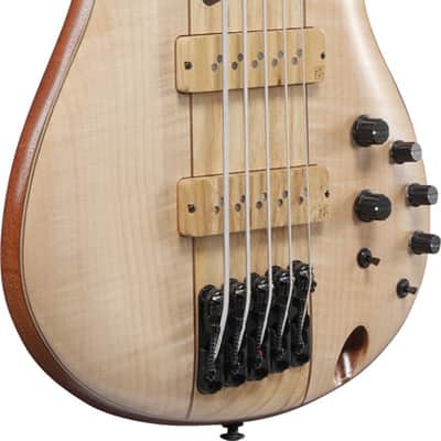 Ibanez Premium SR5FMDX2 5 string Bass Guitar, Natural Low Gloss image 3