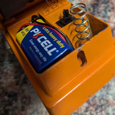 1979 Boss DS-1 Distortion (Black Label, Long Dash, Silver Screw) - Orange image 7