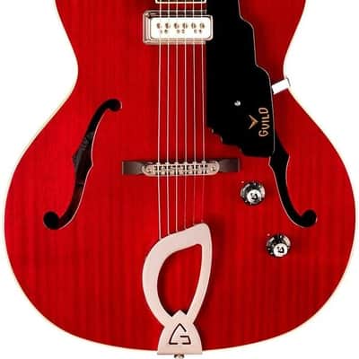 Guild T-50 Slim Dynasonic - Hollow Body Electric Guitar - Cherry Red - 2024 - Gloss  ***On Display*** image 2
