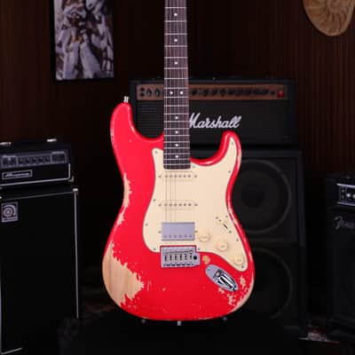 Dhatarattha HSS Strat-Style – Fiesta Red Nitro Relic image 2