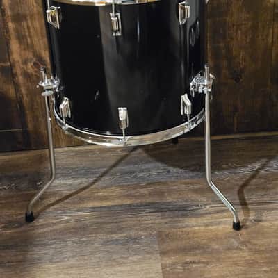 Vintage Rogers Big R 18x16 Floor Tom Black Cortex Memri-Loc USA Late 1970s Original image 4