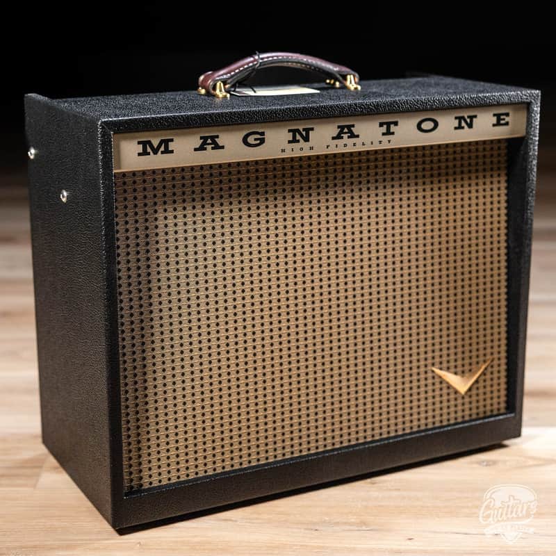 Magnatone Kingston 12W 1x12” Combo Amp w/ Reverb – Black w/ Brown Grill image 1