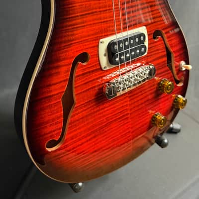 PRS SE Hollowbody I Piezo Electric Guitar Orange Tiger Smokeburst Finish w/ Gig Bag image 4