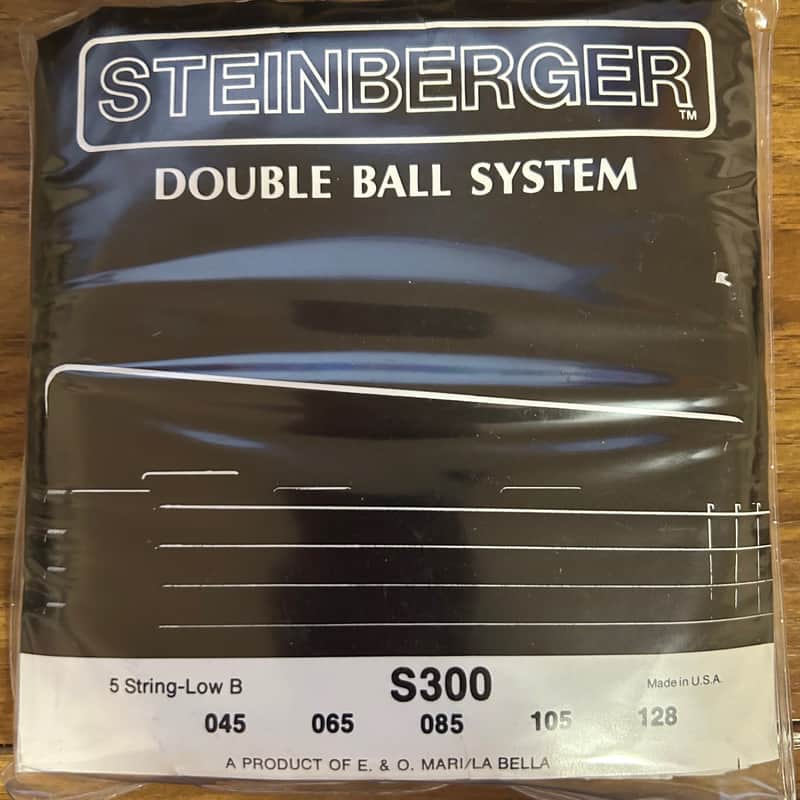 Steinberger S300 5-string double ball stainless strings 45-128 90s? - stainless steel image 1