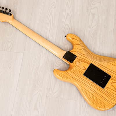 1992 PGM Moon ST-225B S-Style Superstrat Ash & Ebony w/ Lacquer Finish, Bartolini, Case & Tags image 11