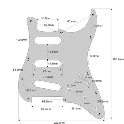Guitar Pickguard for Electric Guitar, 4Ply White Pearl image 2