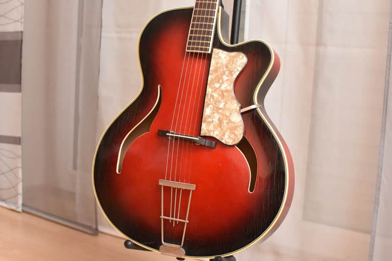 Hopf / Gustav Glassl – 1950s German Vintage Archtop Jazz Guitars / Gitarre image 1