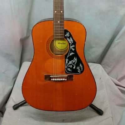 Winston Dreadnaught Acoustic Guitar 80's Natural image 1