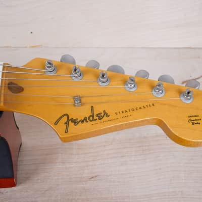 Fender ST57-90 Stratocaster '57 Reissue MIJ 1989 Sunburst Lacquer Finish USA PUs Japan w/ Hard Case image 4