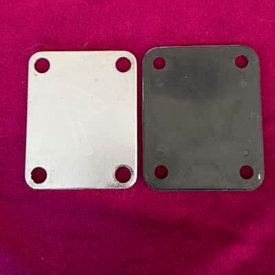 Vintage 1970's Fender Stratocaster Telecaster F Neck Plate with plastic backing image 2
