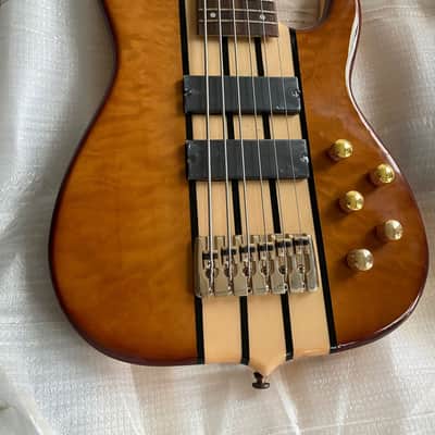 Custom 6 String Electric Bass Guitar Body, Neck Through Body, Rosewood Fingerboard image 5