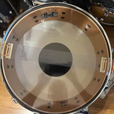 Pearl STS1455S/C405 Session Studio Select 14x5.5" Snare Drum 2018 - 2020 - Nicotine White Marine Pearl image 7
