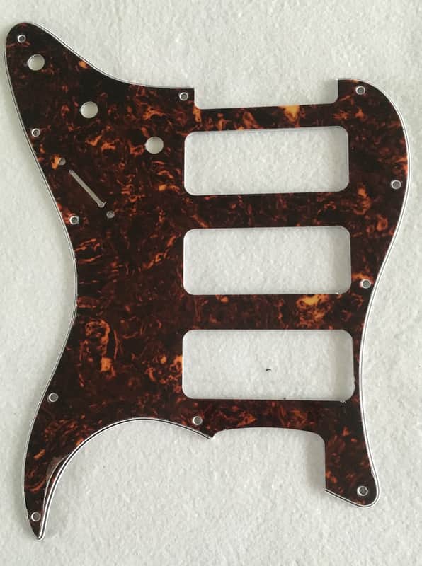 For Fender Stratocaster Strat P90 3 Pickup Guitar Pickguard, 4 Ply Brown Tortoise image 1