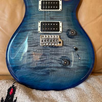 Rare Color! 6.98lbs 2018 PRS Custom 24 - Faded Gray Black Blue Burst image 1