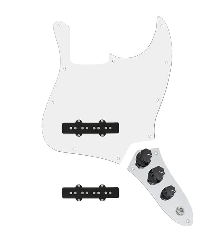 Immagine 920D Custom Jazz Bass Drive HOT Loaded White Pickguard w/Standard Control Plate - 1