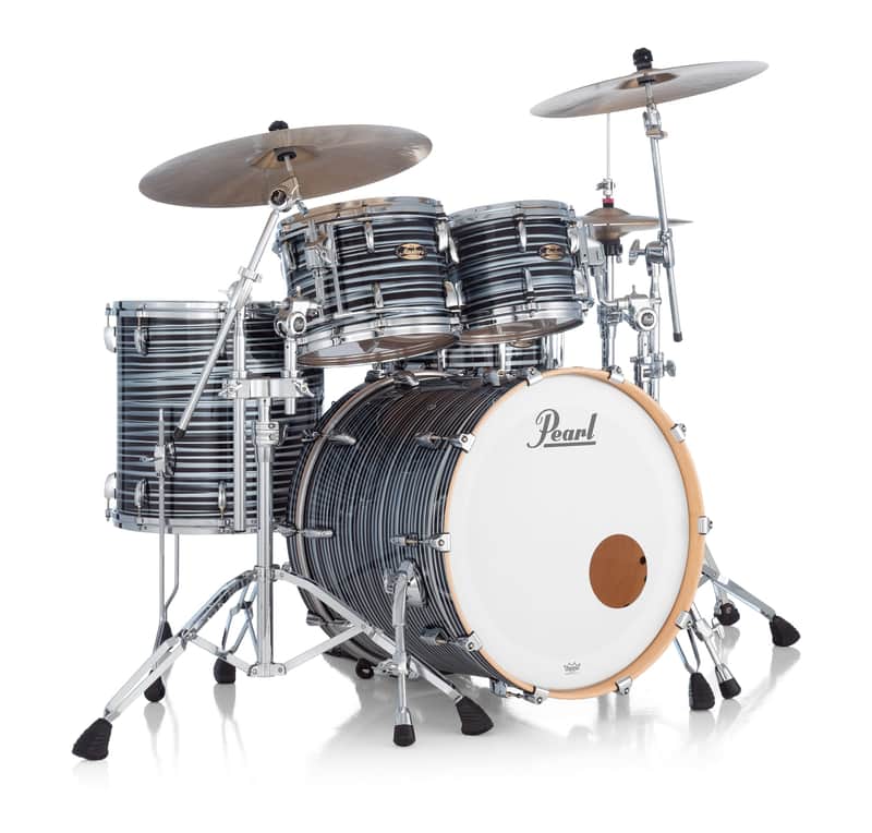 Pearl Masters Maple Pure 4 Piece Shell Pack, Black Oyster Swirl
