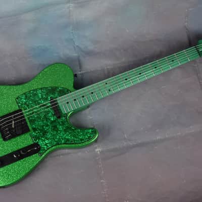 Video! Telecaster HH Metallic Green Sparkle Flake 4-Way Coil Split image 10