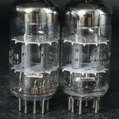 2x 1960's ECC81/12AT7/A2900 Siemens Top Ring Getter Made in Germany Amplitrex Tested Tube image 5