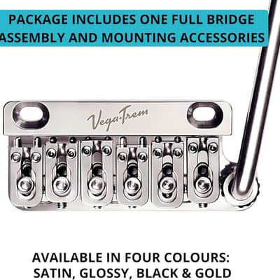 Made in Spain! Unused. Vega-Trem VT1 2-Points Glossy Stratocaster Guitar Tremolo Bridge No Mods Easy Installation image 1