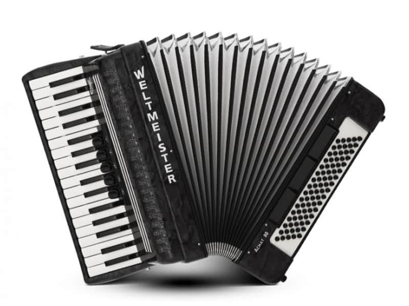 Achat 80 Accordion 34/80/III/5/3 Black with Straps and Case Weltmeister Achat-III-80/34-BK image 1