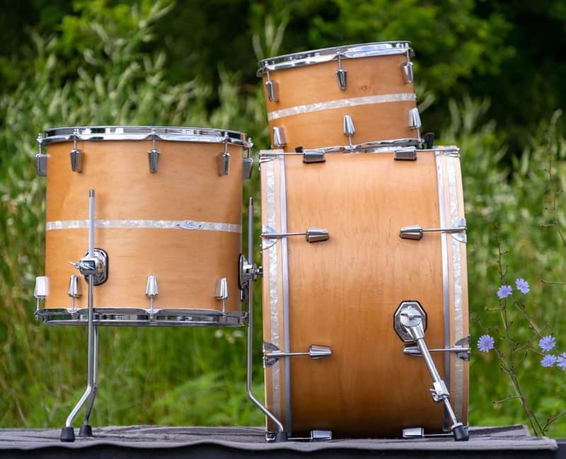 C&C Drum Kit 2019 - Light Aged Maple with Humes & Berg bags image 1