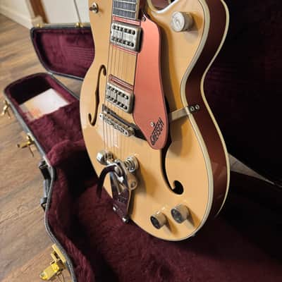 Gretsch G6112TCB-JR Center Block Jr. 2016 - 2018 - 2-Tone Jaguar Tan / Copper Metallic image 4