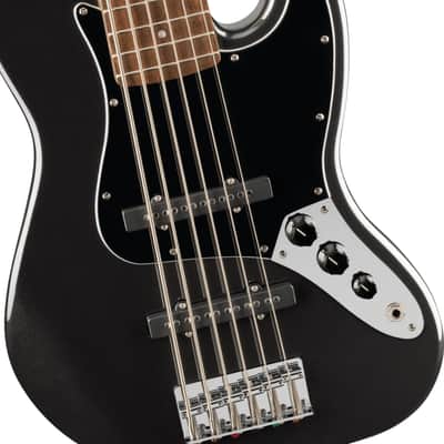 Fender Squier Affinity Series Jazz Bass VI Electric Bass Guitar,  Black Metallic image 7