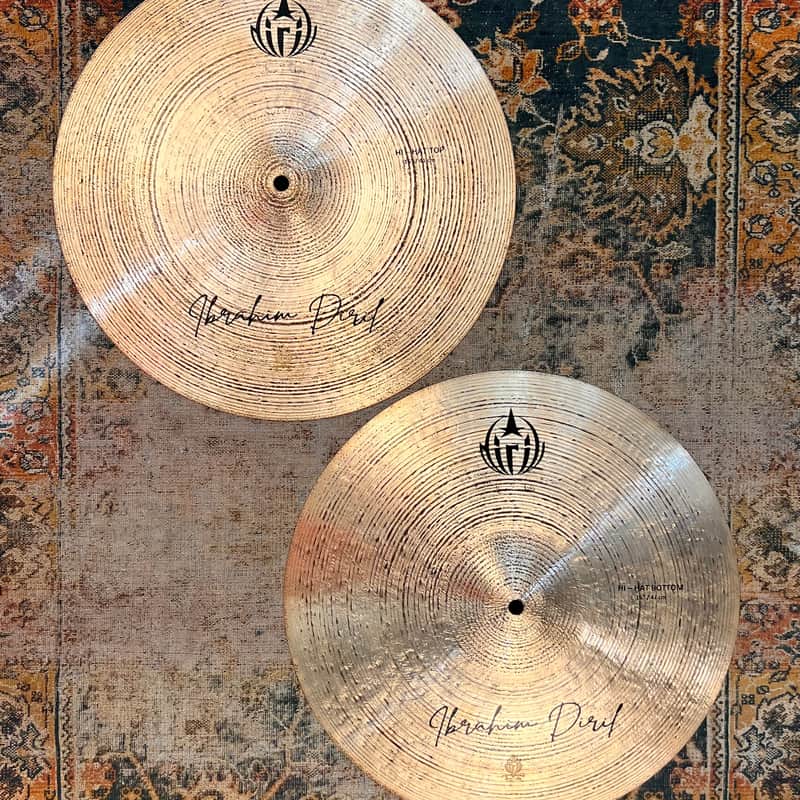 LIGHT Complex Massive Diril 16” Custom Hihats 1058 1370 g PERFECT! Gorgeous Serrated Lathing image 1